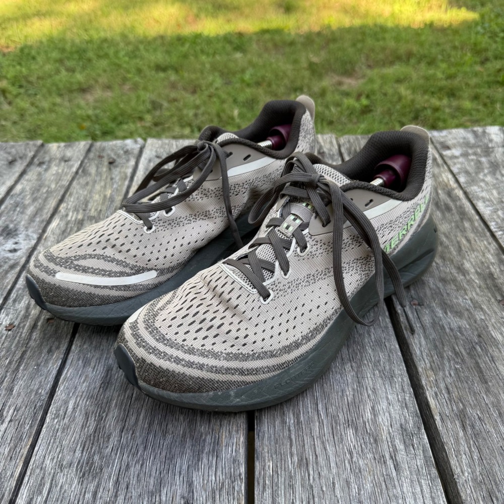 Merrell J068225 Mens 9.5 Morphlite Road to Trail Running Shoes Olive Sneakers